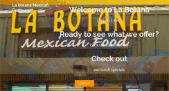 Desktop Screenshot of labotanamexicanfood.com